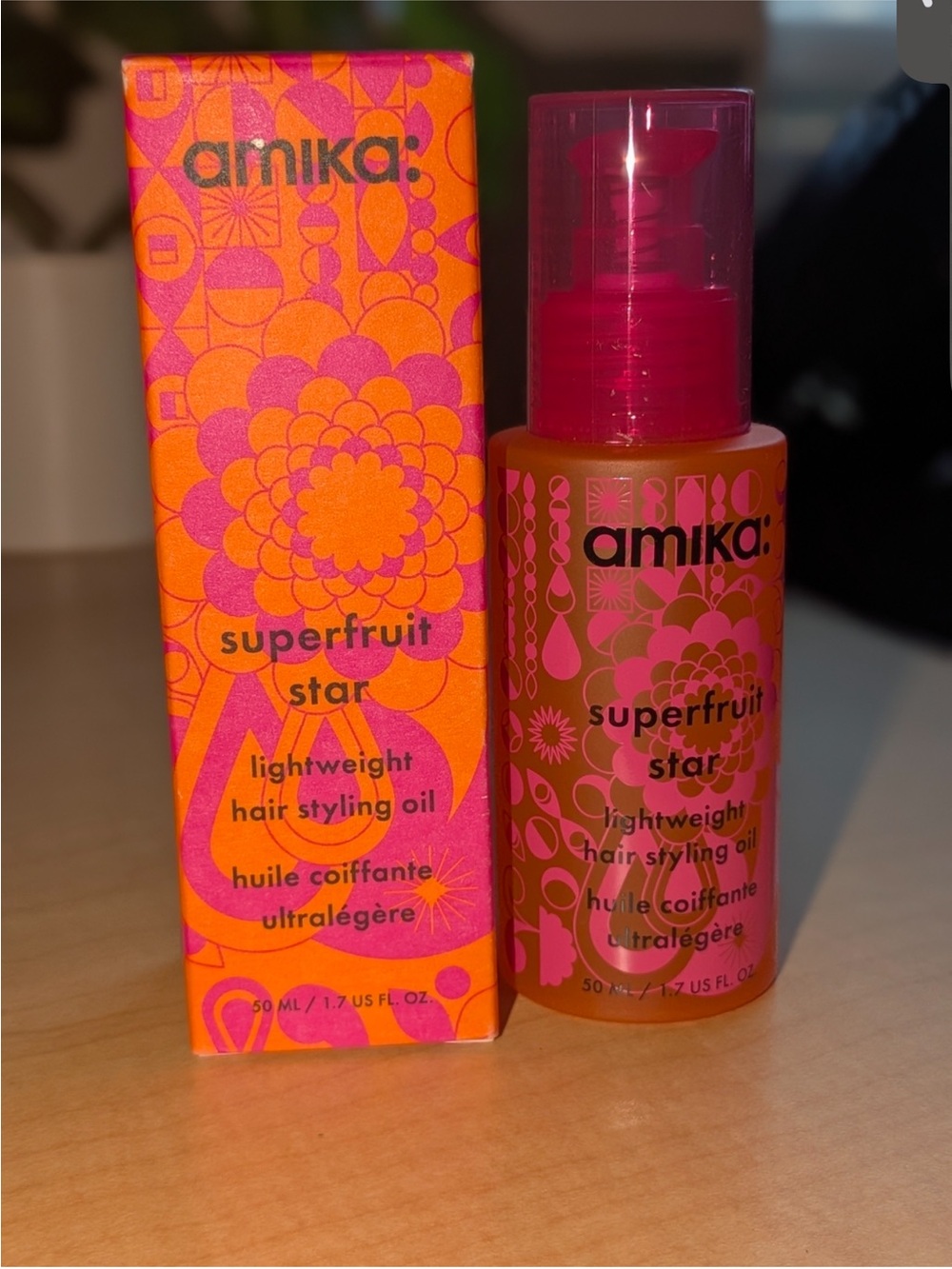 amika Superfruit Star Lightweight Hair Styling Oil — new in box